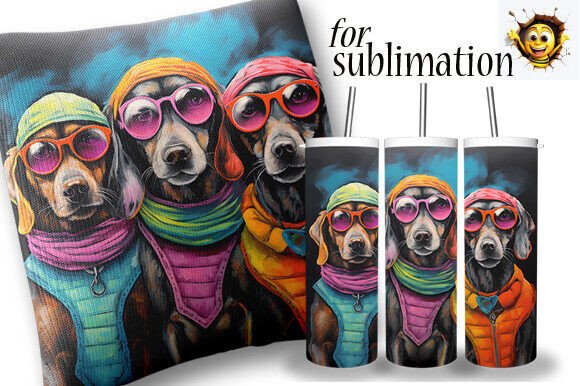 Download Hip Hop Dogs Sublimation - Retro 90s JPG - Hip Collection