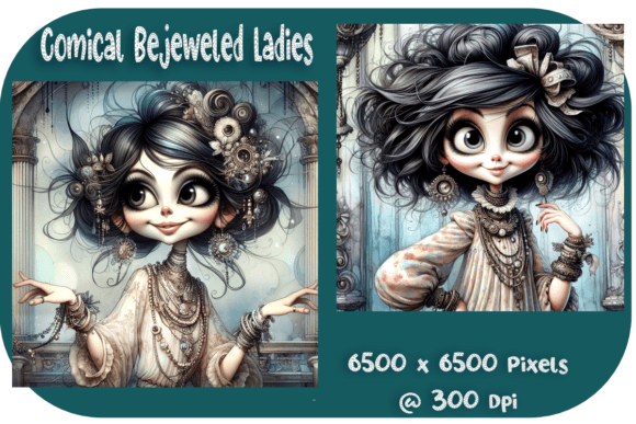 Download Comical Glittering Eccentric Ladies - Premium Resources