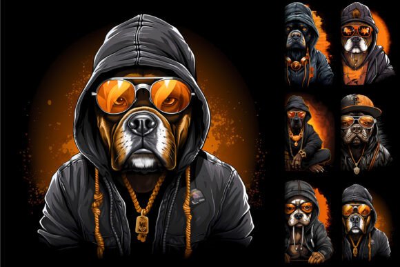 Download Funny Dogs Hip Hop Sublimation Dog Lover - Hip Collection