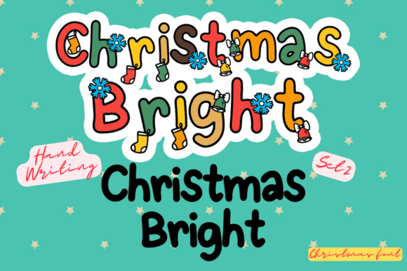 Download Christmas Script Font Set 2, Cute Font - Font set Collection