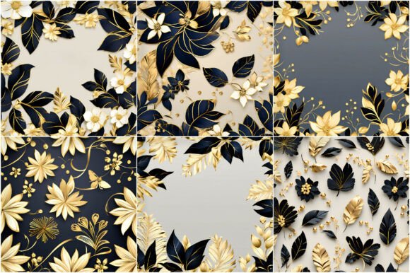 Download Luxury Gold &amp; Black Digital Paper - Premium Resources